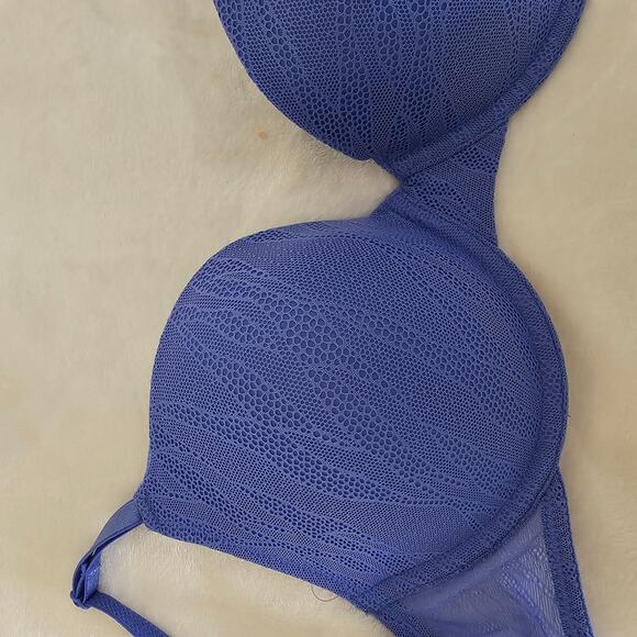 Sweet Nothings by Maidenform Push-Up T-Shirt Bra - Blue, 36C, Convertible Underw - Picture 2 of 5